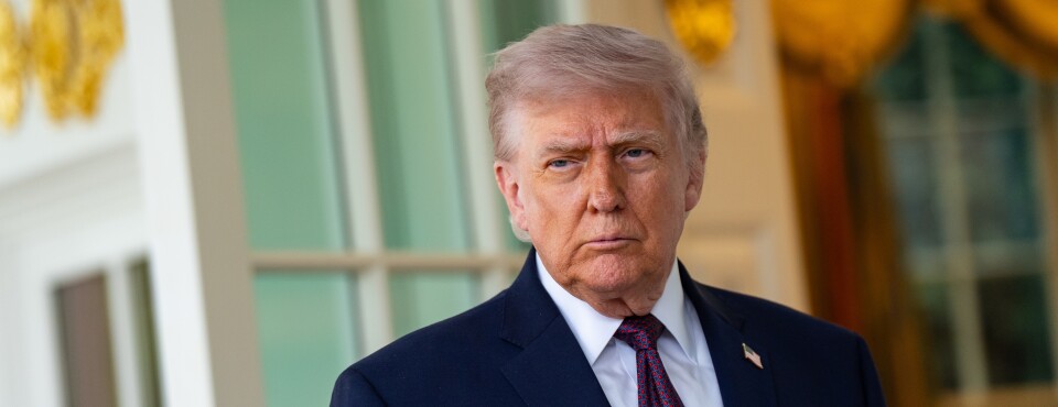 President Donald Trump speaks to members of the media outside the Oval Office at the White House in Washington, D.C., on April 13, 2026.Salwan Georges - Bloomberg via Getty Images
